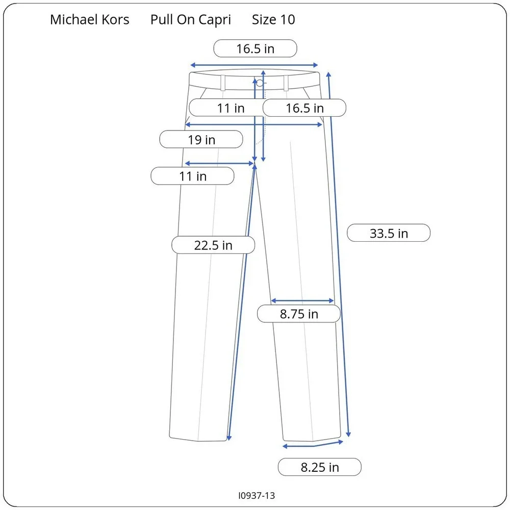 Michael Kors Seamed Pull‎ On Capri pants white Women Size 10